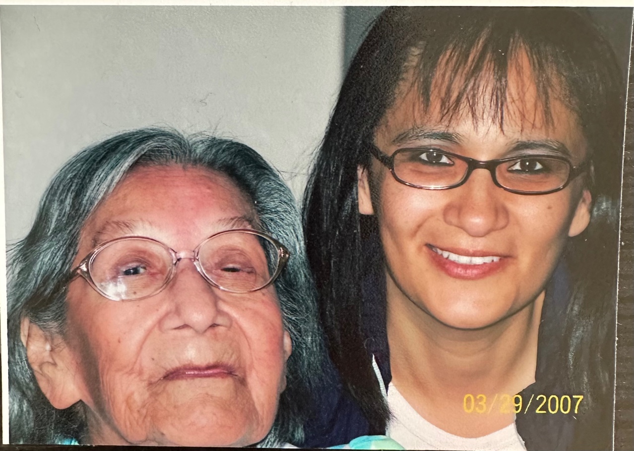 Cyndi Lambert with her grandmother Ruth, March 2007