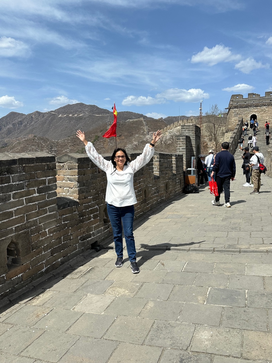 Cyndi Lambert on the Great Wall of China