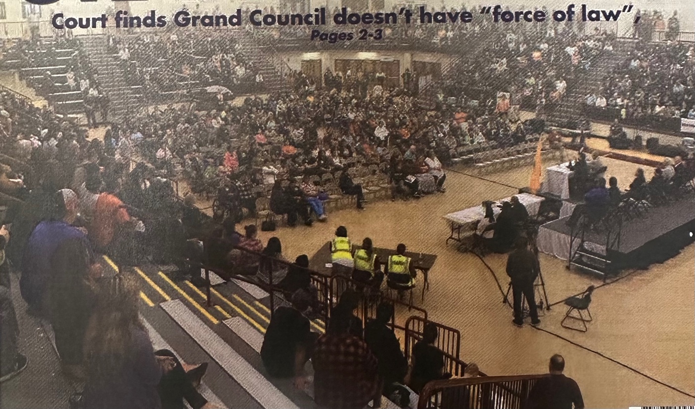 Grand Council at Charles George Memorial Arena — the People spoke