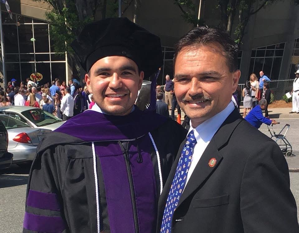 Patrick and Nelson at Nelson's J.D. graduation, Charlotte School of Law