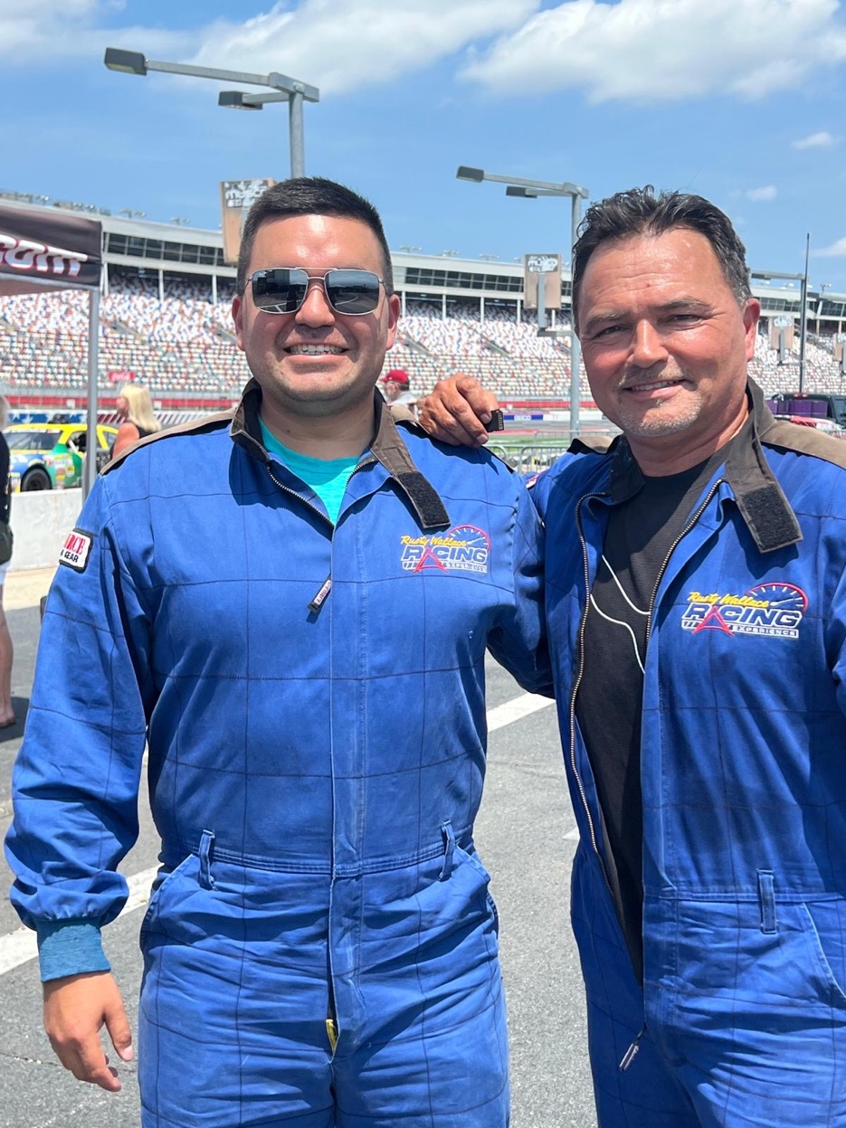 Nelson and Patrick Lambert at Rusty Wallace Racing Experience, Charlotte Motor Speedway