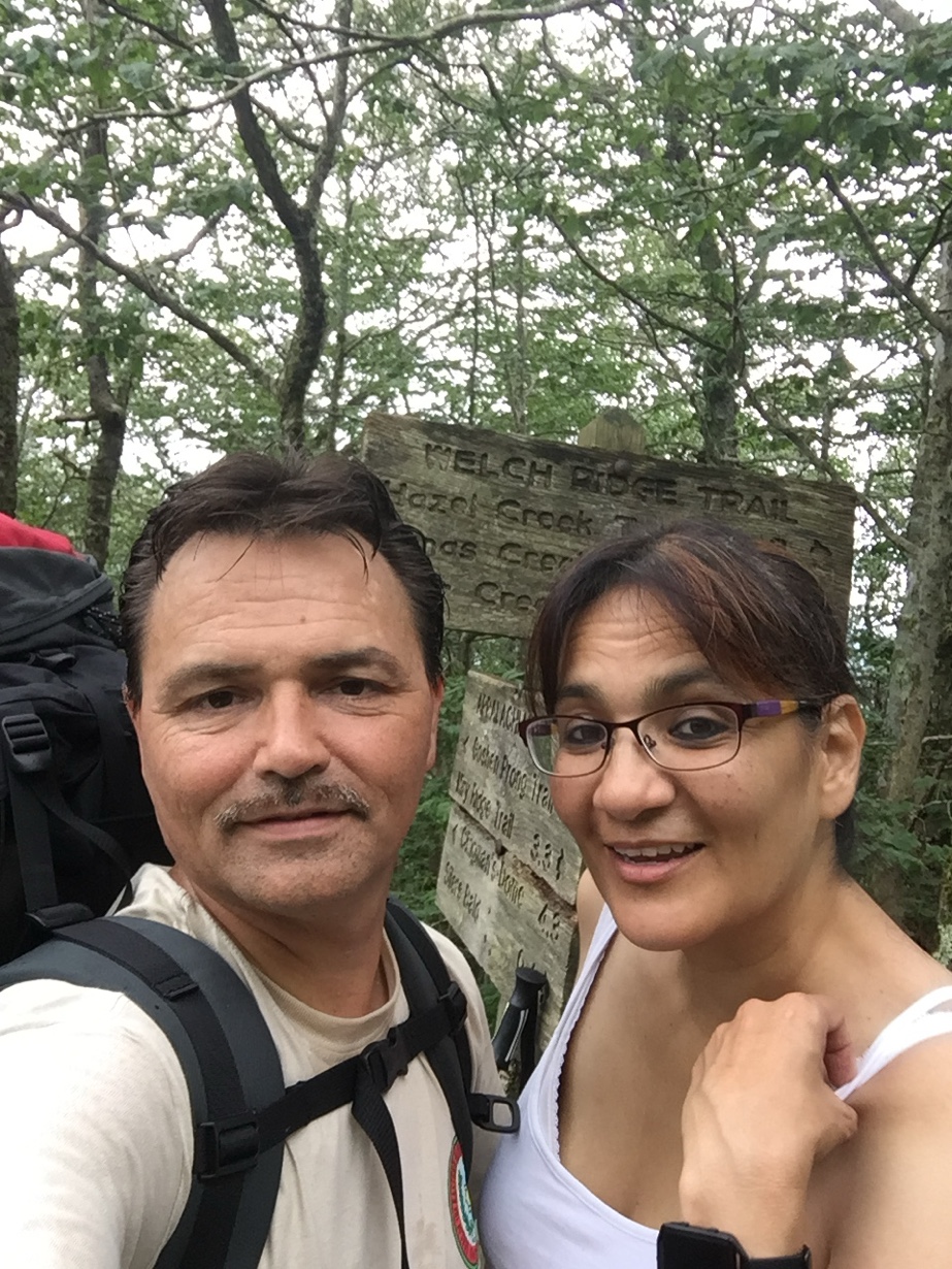 Patrick and Cyndi Lambert at Welch Ridge Trail, Smoky Mountains