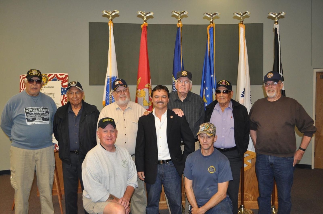 Chief Lambert with veterans of Steve Youngdeer American Legion Post 143